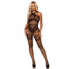 Leg Avenue - Net Halter Bodystocking Taille Unique - Noir